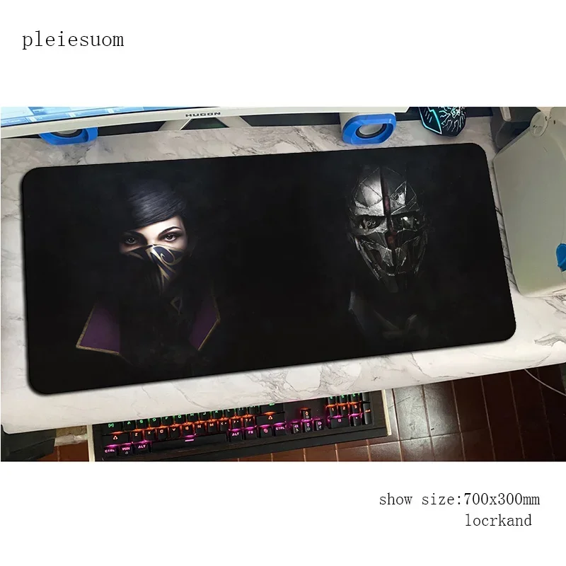 Dishonored коврик для мыши, ПК, компьютера, геймера, коврик для мыши, подставка для запястий, большой коврик для мыши 900x400 мм, эргономичный гаджет, коврики для офисного стола