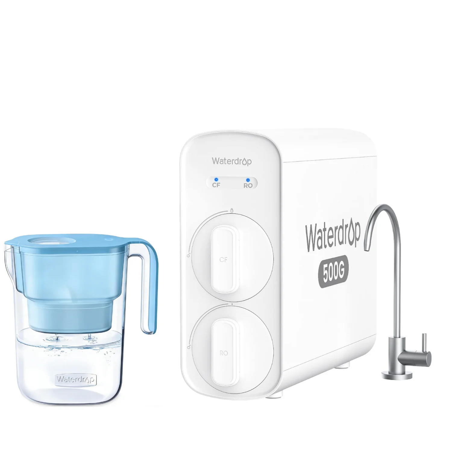 

Фильтр для воды обратного осмоса Waterdrop G5P500, включая кувшин с фильтром для воды Waterdrop с 1 фильтром