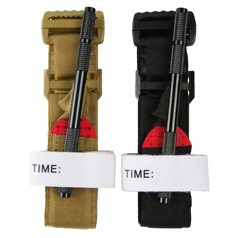 Tactical First Aid Rotary Pressure Aluminum Rod, Torniquete, Caminhadas, Camping ao ar livre, Survival Gear, Molle Rescue Tools