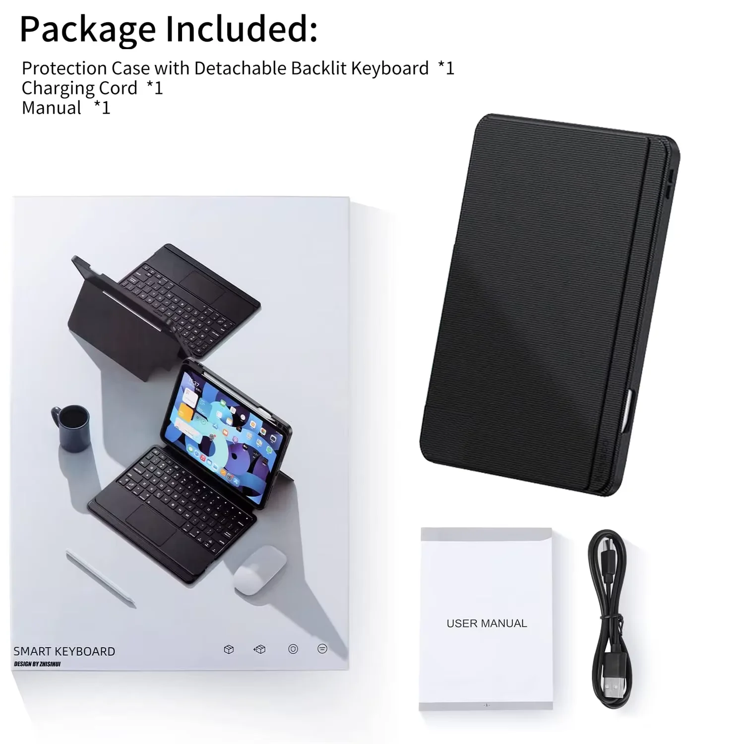 Split Keyboard Case for iPad 10.2 inch Case for iPad Pro iPad Air 10.5 inch Generation Cover Smart Cover with Pen Holder