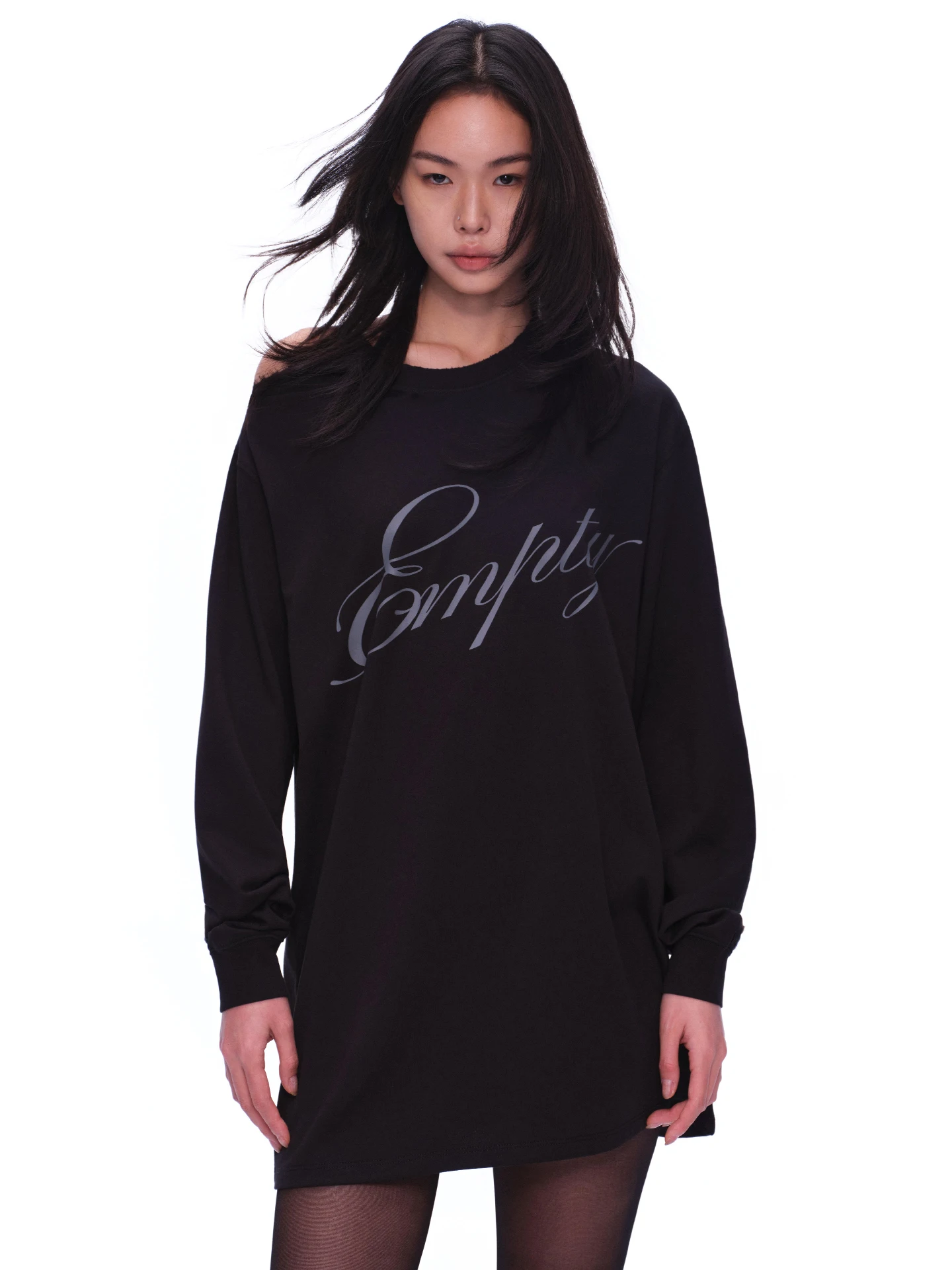 

Женская футболка Emp Page Bla с длинным рукавом, кружевными вставками, свободного кроя, с принтом, повседневная, из весенней коллекции