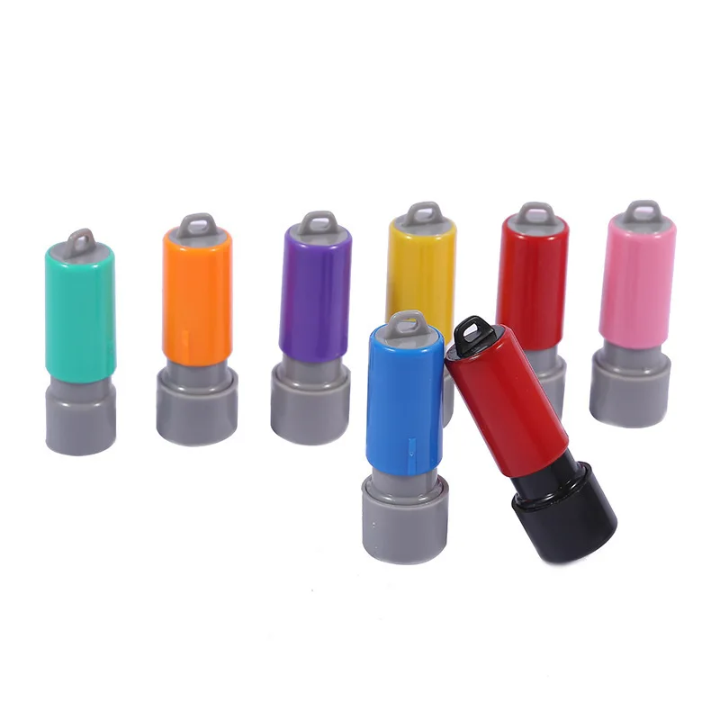 5Pcs Round HA 09mm Mix Color Holder plus Rubber Pad for Photosensitive Portrait Flash Stamp Machine HA09