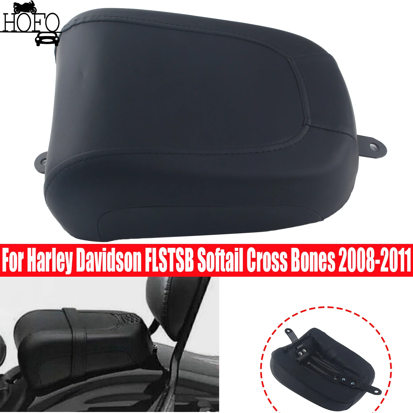 New Rear Pillion Passenger Seat Accessories For Harley Davidson FLSTSB Softail Cross Bones 2008-2011 Motorcycle Rear Seat