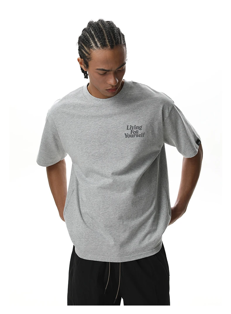 

Casual Letter Print Men's Casual T-Shirt Short-Sleeved Loose Couple Wear Spring and Summer Men's Bottoming Motorcycle Shirt