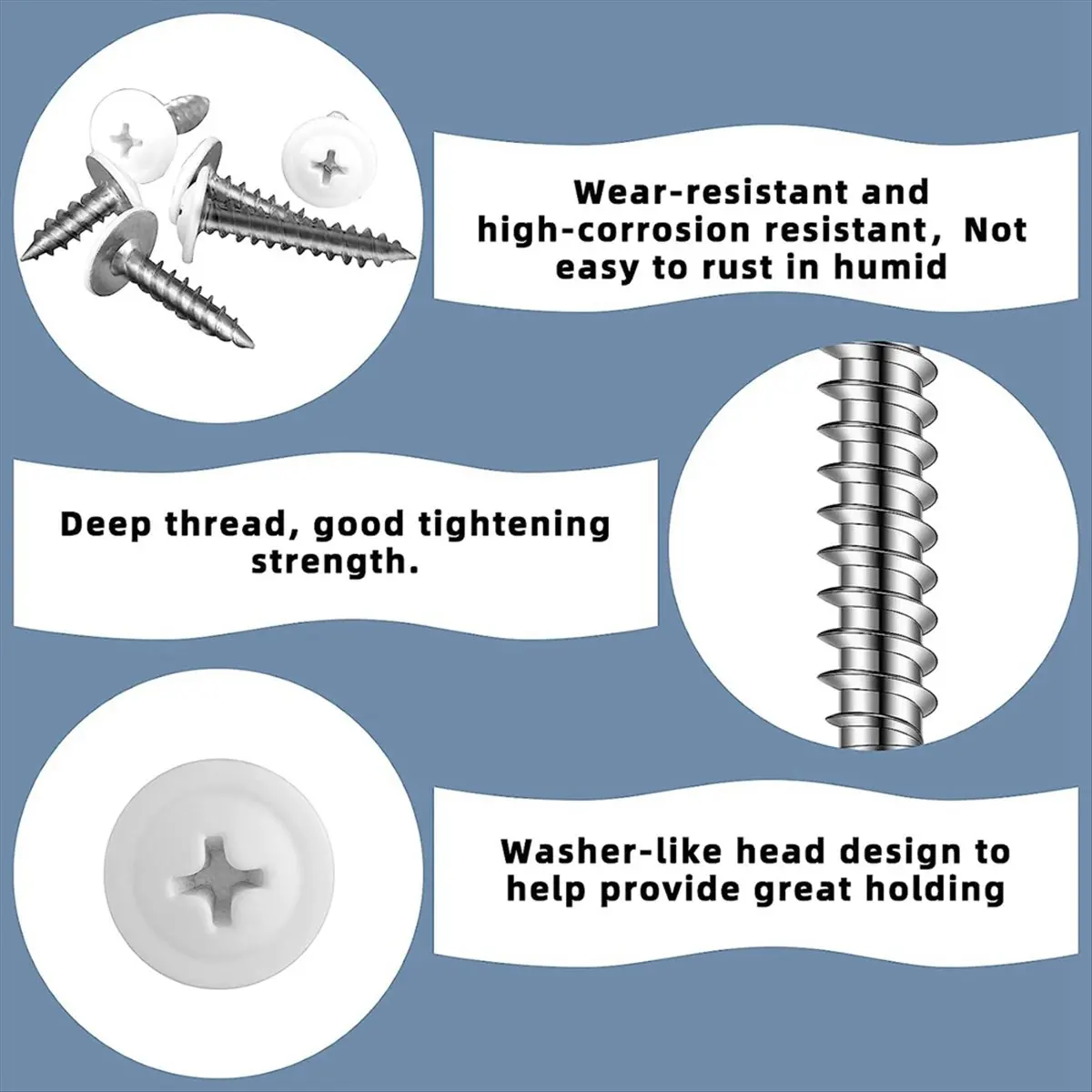 L63A 8 White Screws Wood Sheet Metal Screw Thread Truss Head Fast Self Tapping White Pan Cabinet Screws Wood Work