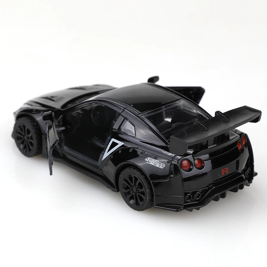 (袋入り) 1/36 日本風ダイキャストプルバックレーシングカーモデル、クールな塗装仕上げ、男の子のおもちゃ、金属ダイキャスト、装飾。