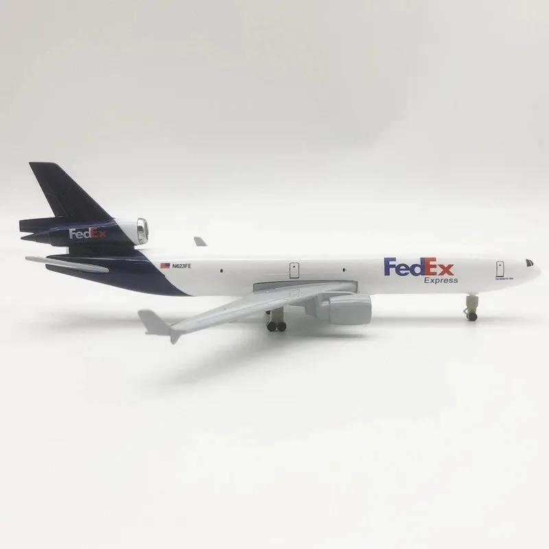 

20 см масштаб Md-11 модель самолета из металлического сплава, наборы Air Fedex Express, авиационные детские игрушки с колесами, шасси, самолет, подарок B
