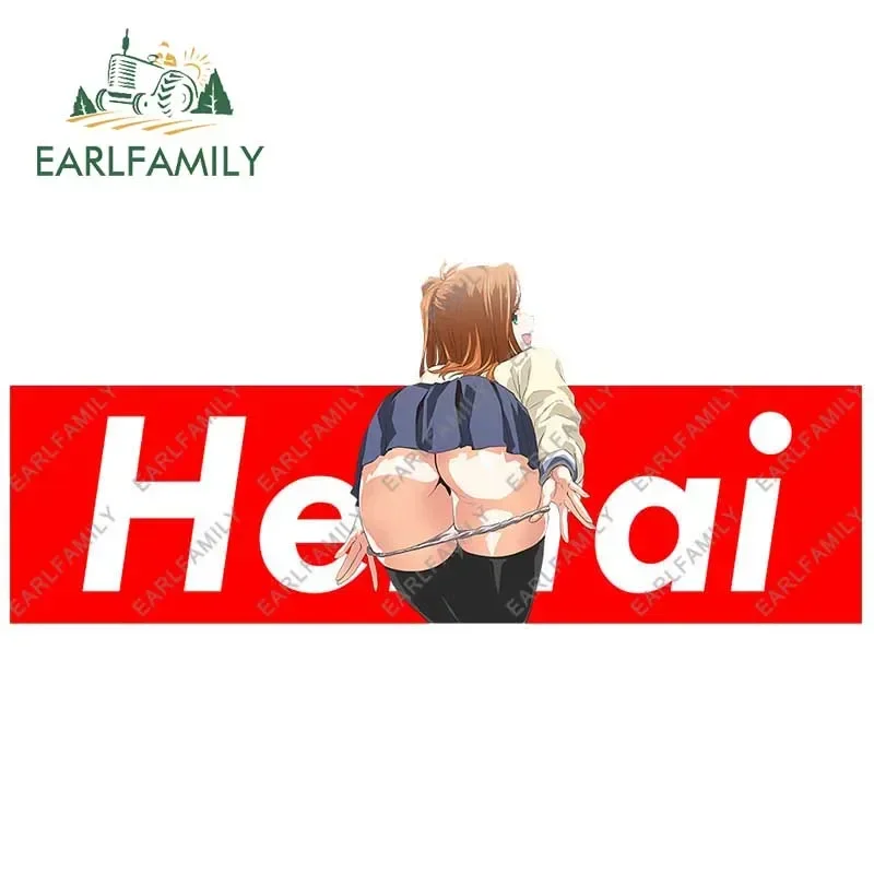 EARLFAMILY 13cm for Hentai Sexy Anime Car Stickers Camper Vinyl Car Accessoires Decal Windshield Car Wrap Graffiti Laptop Decor