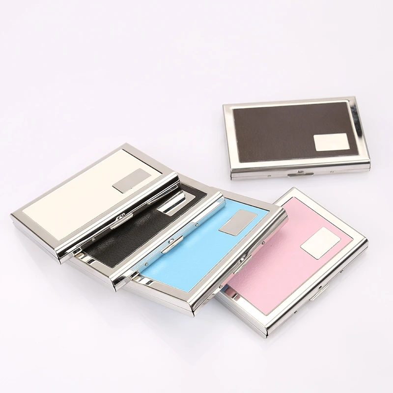 Fashion Aluminum Antimagnetic Card Holder Women Men Metal Credit Card Business Card Holders Organizer Purse Wallet