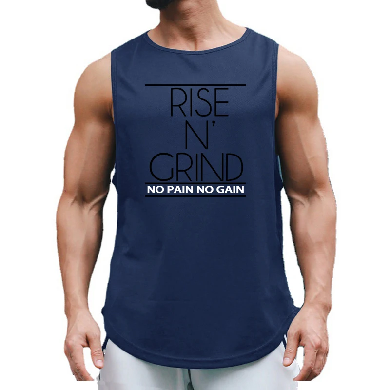 Summer Men Sport Tank Top Clothing Gym Workout Pumping iron Sleeveles Loose Fitness Running Vests Comfortable Breathable T-Shirt