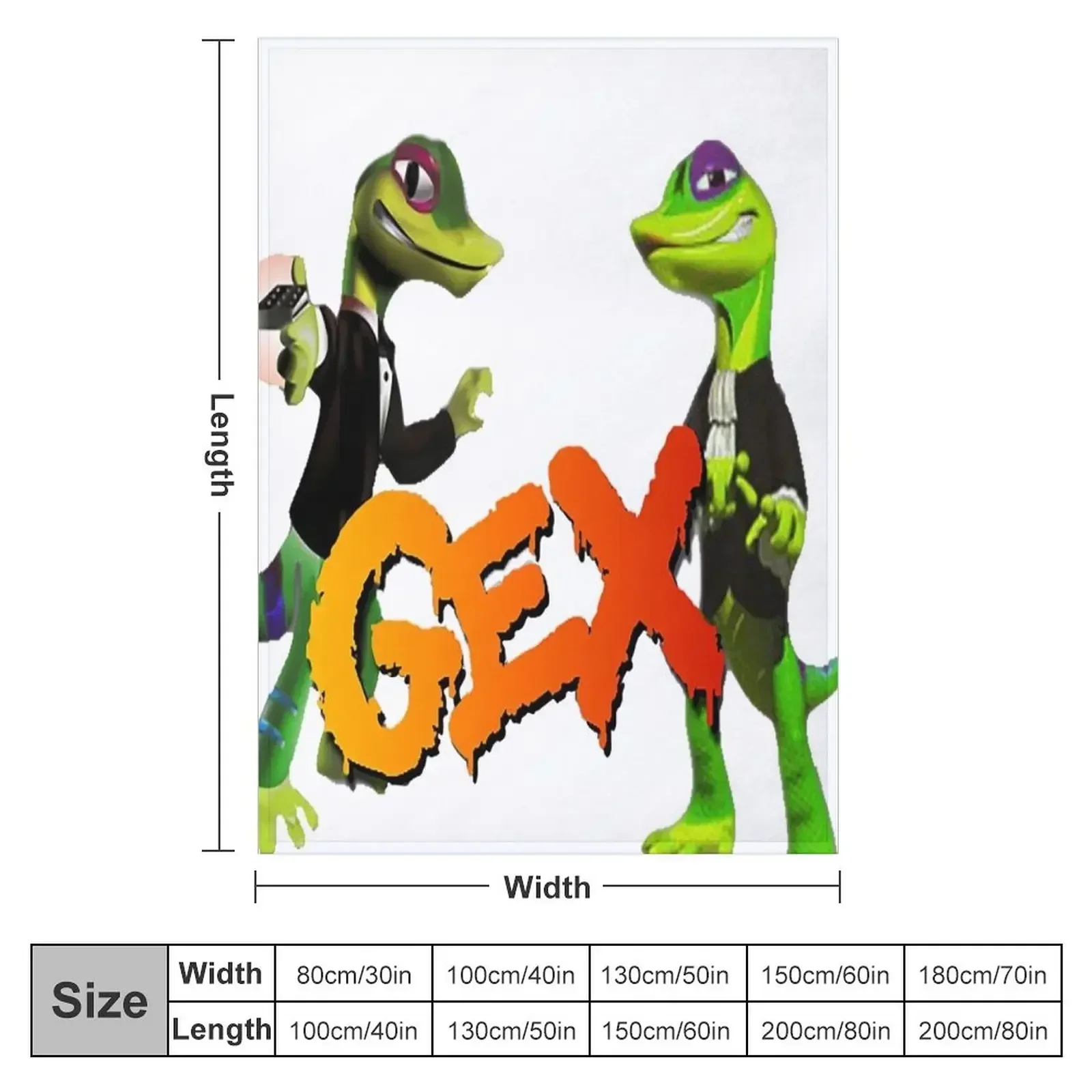 Gex: Enter the Gecko Throw Blanket Thins Decorative Beds Blankets