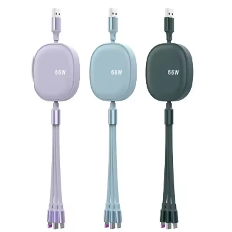 3 في 1 USB C كابل قابل للسحب كابل شاحن سريع 66 واط USB نوع C كابل ل ممن لهم Reno15 برو النوبة Z60 الترا ZTE بليد V70 Vita