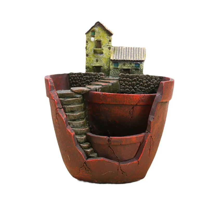 

Скандинавский креативный круглый маленький ленивый мини-мультяшный цветочный горшок из смолы для суккулентов