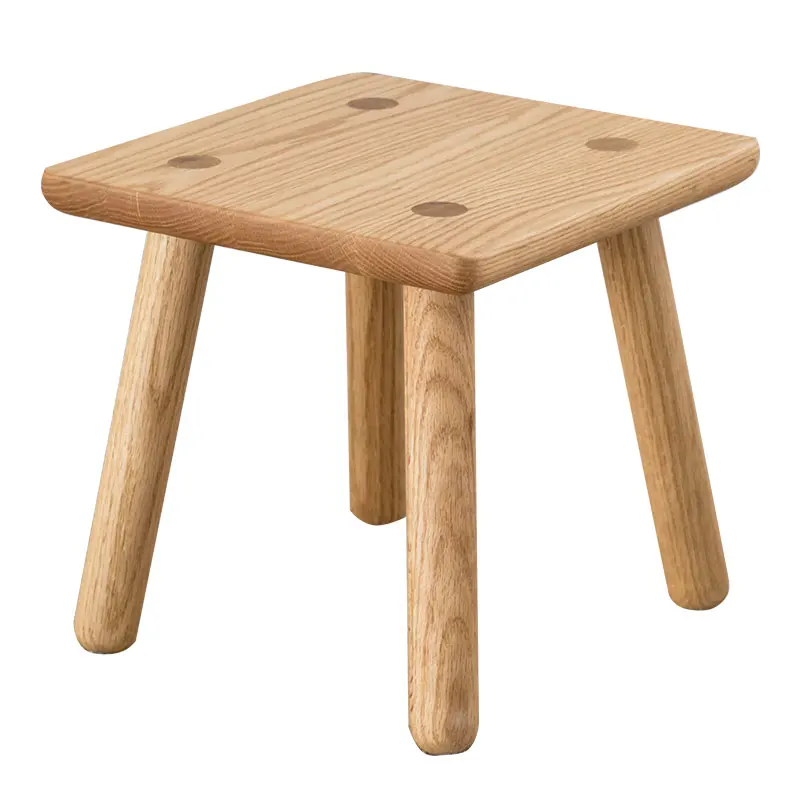 

Full solid wood small bench, Nordic shoe changing stool, oak, environmentally friendly and simple for household use