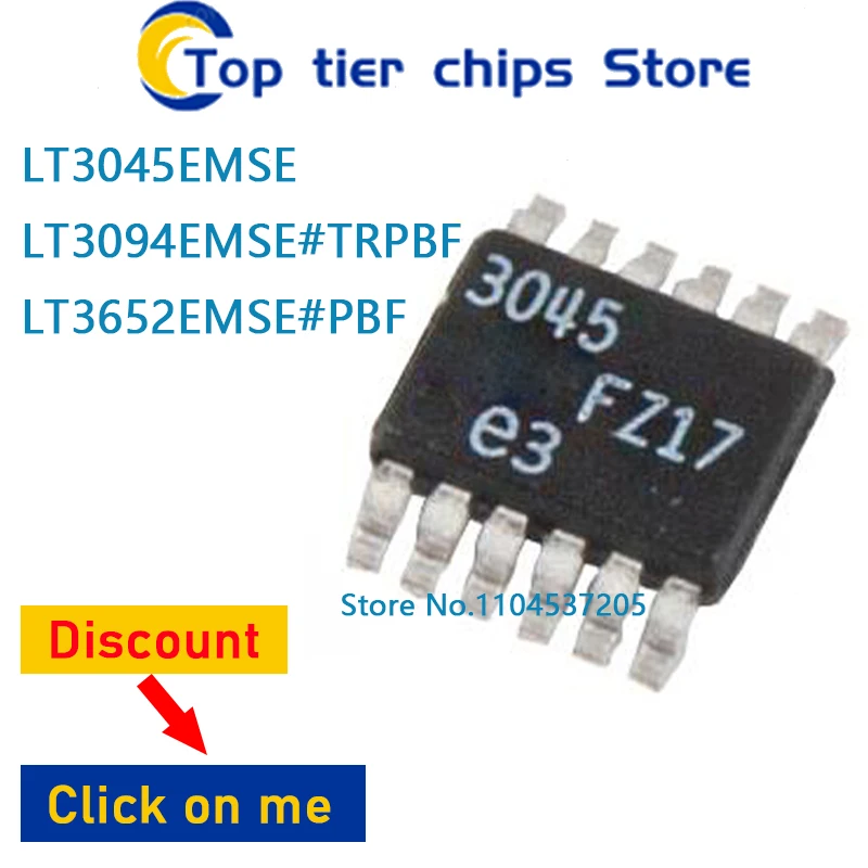 1PCS~5PCS/LOT  LT3045EMSE LT3094EMSE#TRPBF LT3652EMSE#PBF MSOP12 100% NEW