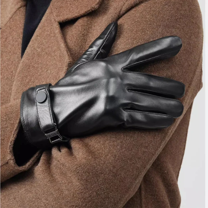 leather-gloves-for-men's-cycling-in-winter-with-fleece-and-thickened-warmth-touch-screen-windproof-and-cold-proof-gift