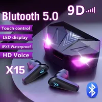 X15 Tws Wholesale Earphone Bluetooth Wireless Without Box V5.1 in Ear Headphones Blutooth Hearing Aids Sport Gamer Headset