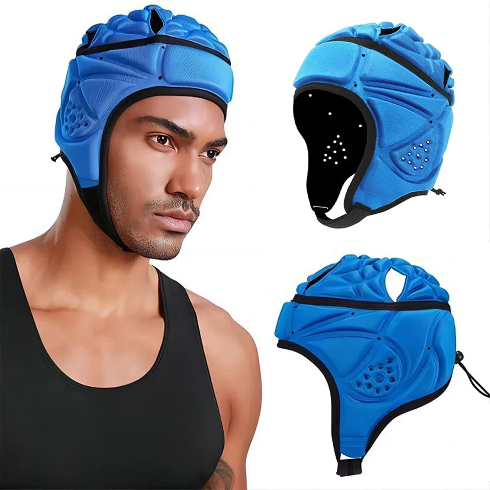 Rugby Helmet Safe Head Protector Rugby Headgear Rugby EVA Helmet Head Protector Guard for Camping