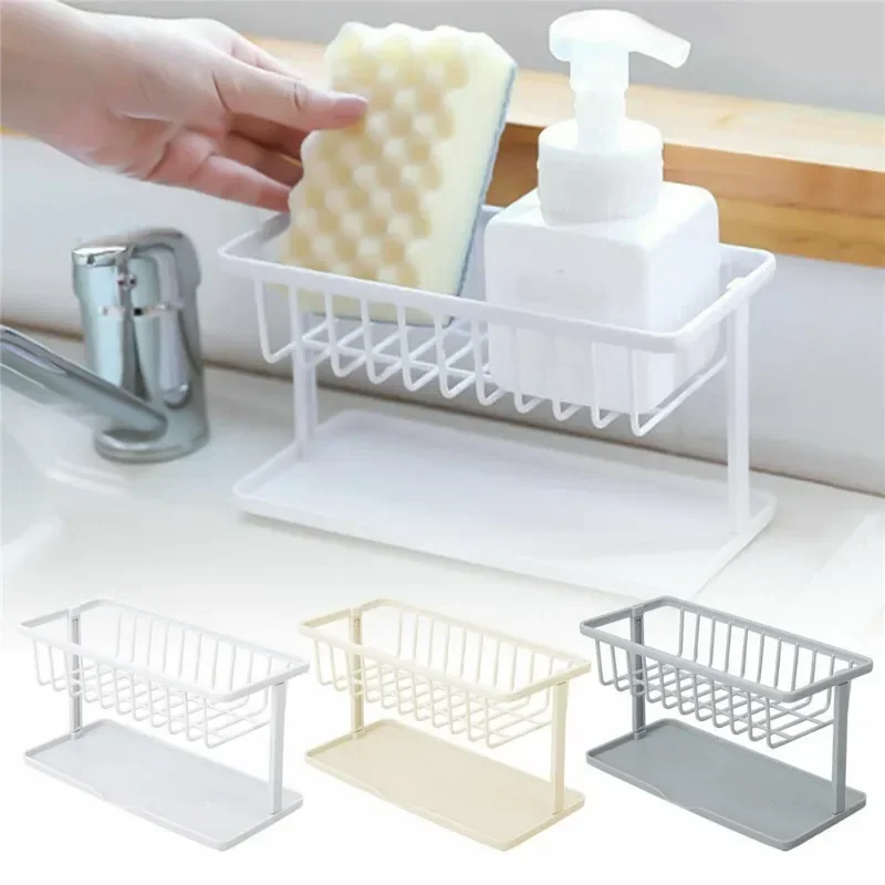 Xgnvpy Sink Drain Rack Soap Sponge Toilet Holder Storage Organizer Bathroom Accessories Kitchen Gadget Convenience Shelf