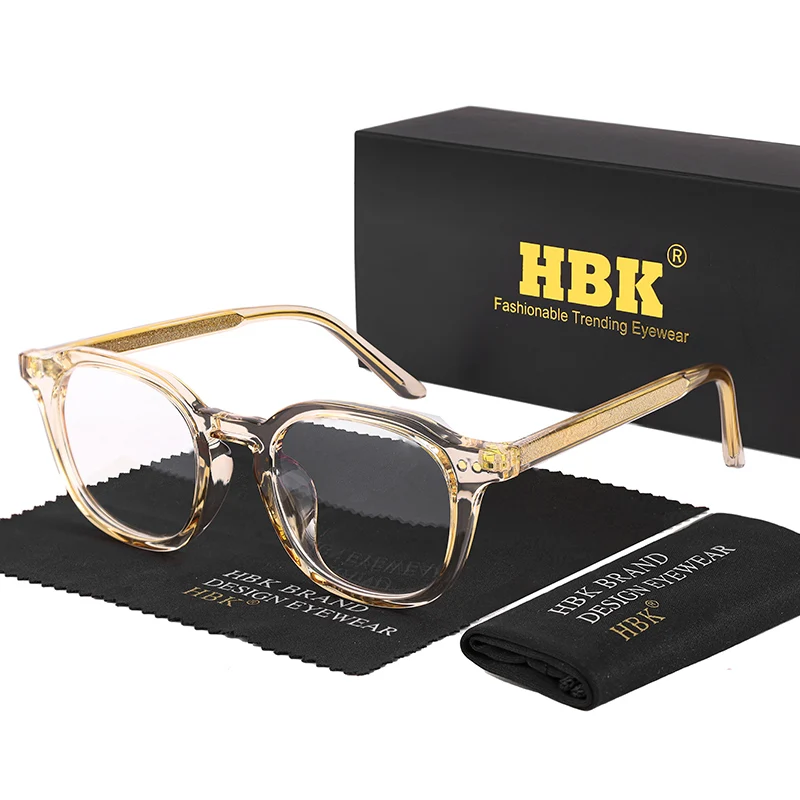 HBK Retro-Quadrat-Brille aus schlichtem Glas für Herren und Damen, Tr-Rahmen-Brille, hochwertige Komfortbrille, minimalistisch passend – Detail 5