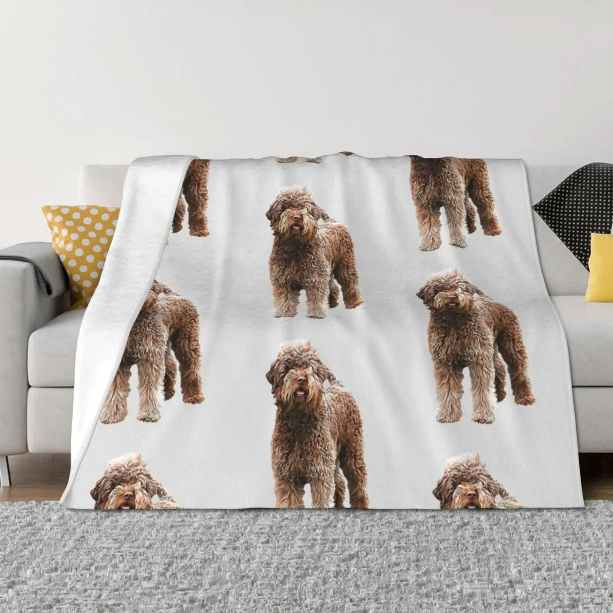 

Lagotto Romagnolo - Italian Water Dog Throw Blanket Plush Tourist Luxury Designer Soft Plaid Blankets