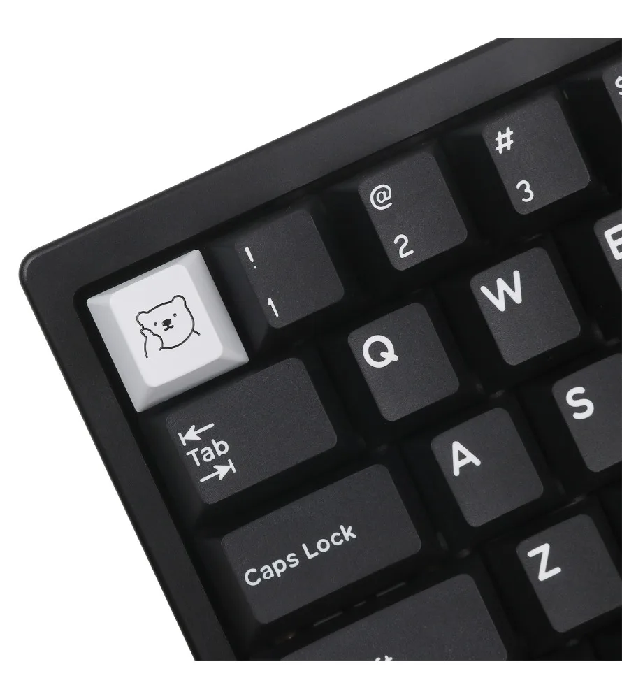 Personalized gift keycap mechanical keyboard suitable for keycap bear aluminum alloy return electrophoresis process