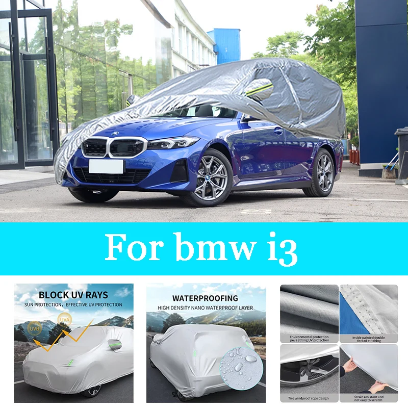 

Автомобильный чехол, уличный полный внешний снежный чехол, солнцезащитный козырек, водонепроницаемая пылезащитная защита со светоотражающими полосками для Bmw I3