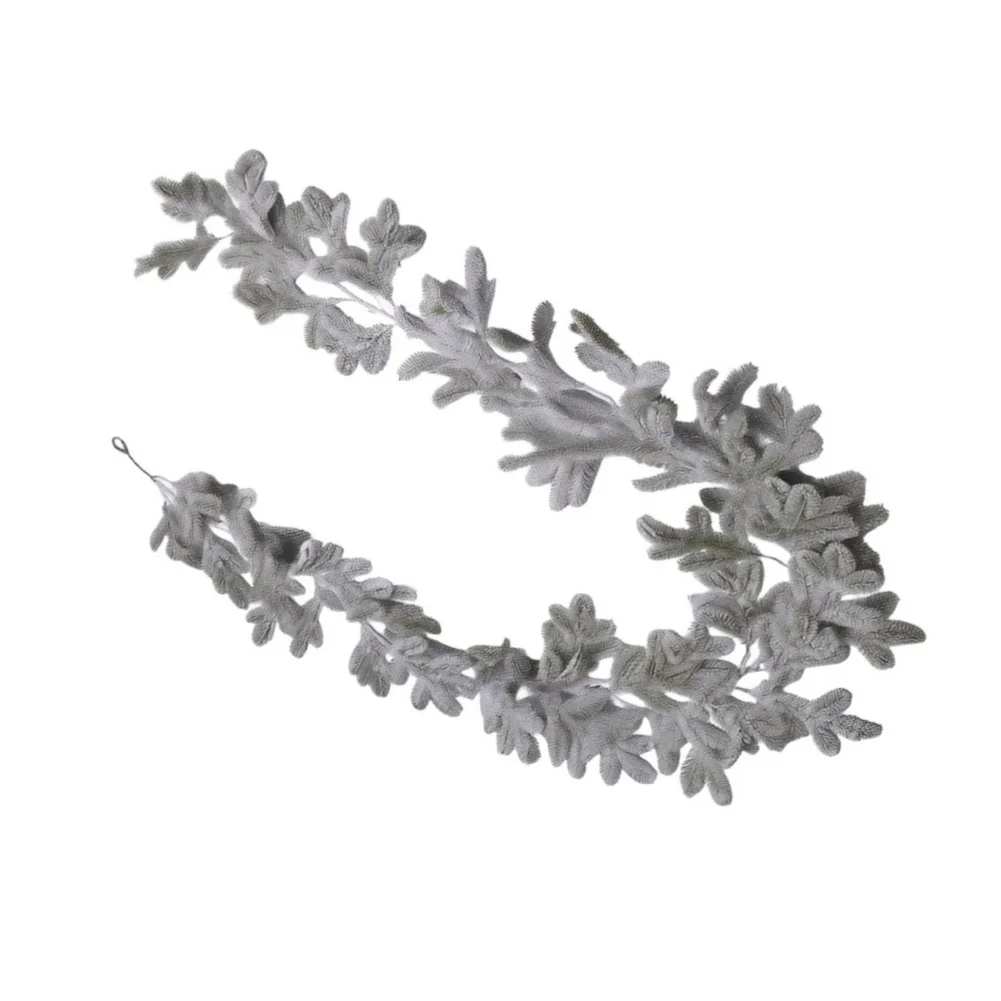 Snow Flocked Artificial Cypress Garland 195cm Bendable Plastic Pine Vine For Christmas Tree Home Party Holiday Floral Decor