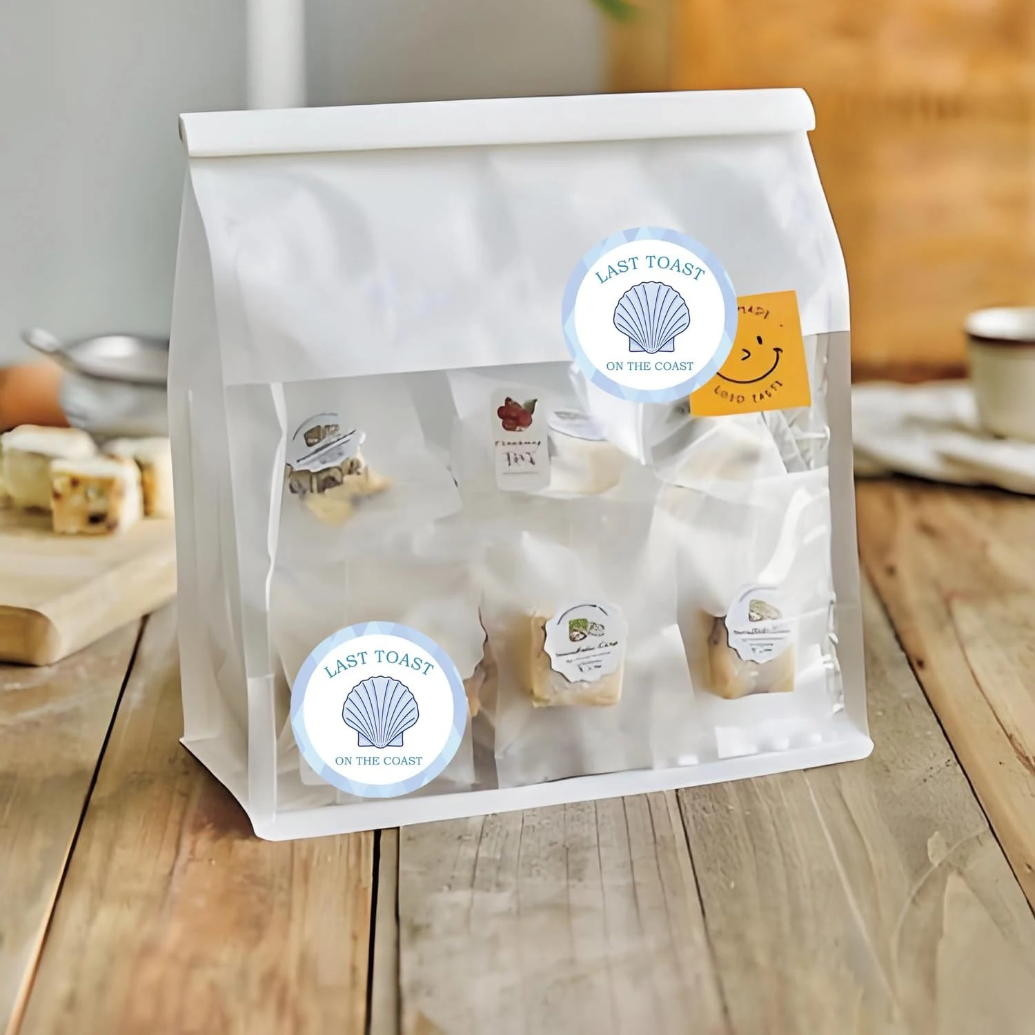 

2-дюймовые наклейки «Последний тост побережья» с благодарностью для ретро летнего пляжа, свадьбы, помолвки, вечеринки