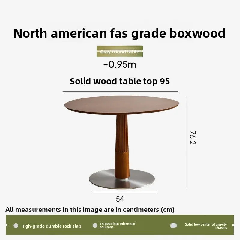 Household small apartment simple restaurant round dining table