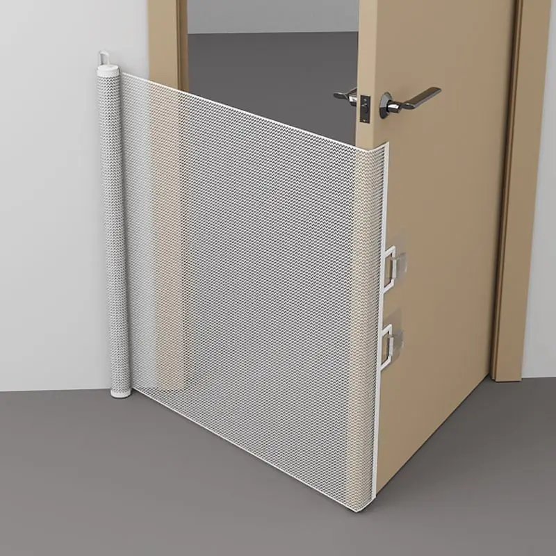 

Extra Long Retractable Pet Gate No-Drill Indoor Fence Isolation Net for Small Large Dogs Cats Anti-Escape Barrier