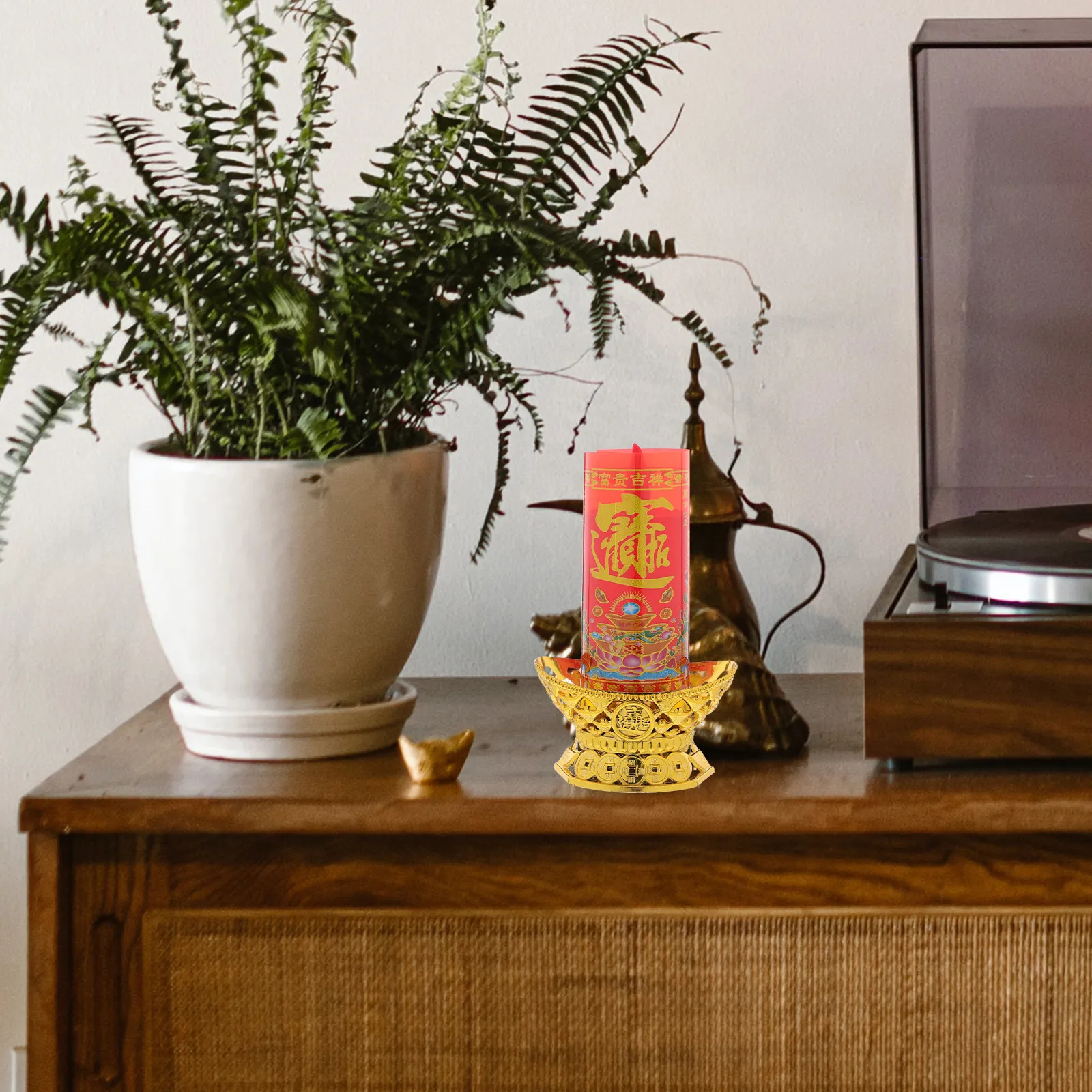 

2 шт. светодиодных ламп без пламени, электрические, в винтажном стиле, для украшения буддийского дома