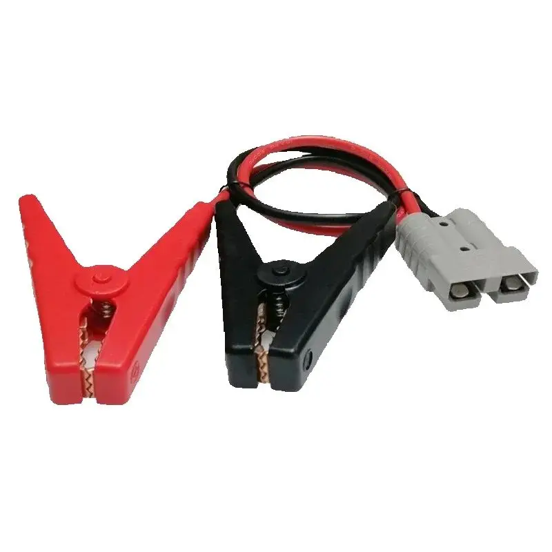 1pc 50A Gray Plug to Battery Clip Connectors For Forklift/Car Charging Extension Cord Quick-Release Adapter Alligator Clips Tool
