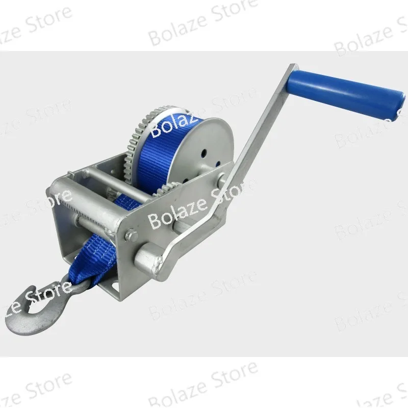 

Hand winch 700 kg 1600 lb corrosion resistant salt spray test two-speed removal handle