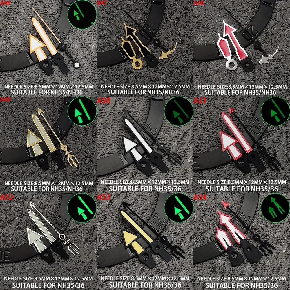 The luminous pointer is a fitting accessory for the NH35/N36 dial. The pointer is a super bright green color.