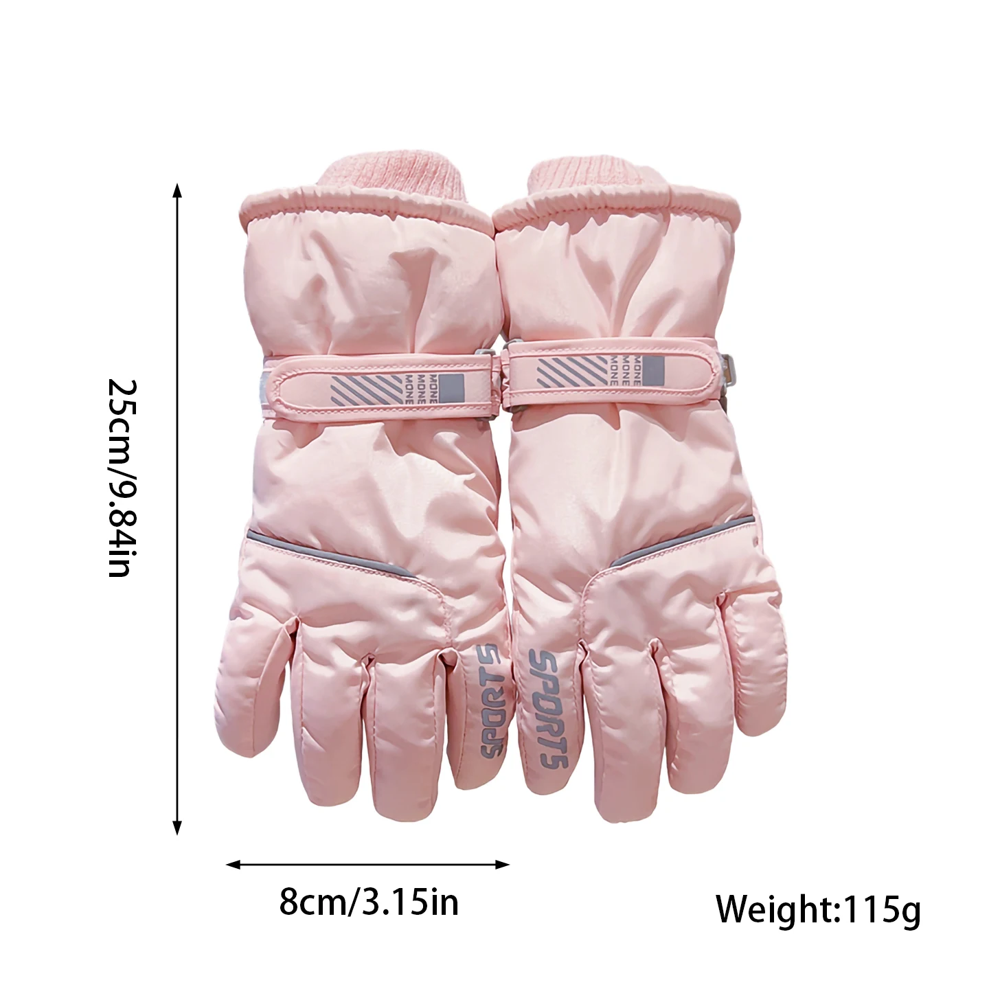 Winterhandschuhe für Kinder, wasserdicht, winddicht, für Mädchen und Jungen, mit dicker Fleece-Fütterung, Thermohandschuhe für Kinder, Outdoor-Schneehandschuhe für Sportaktivitäten. – Detail 3