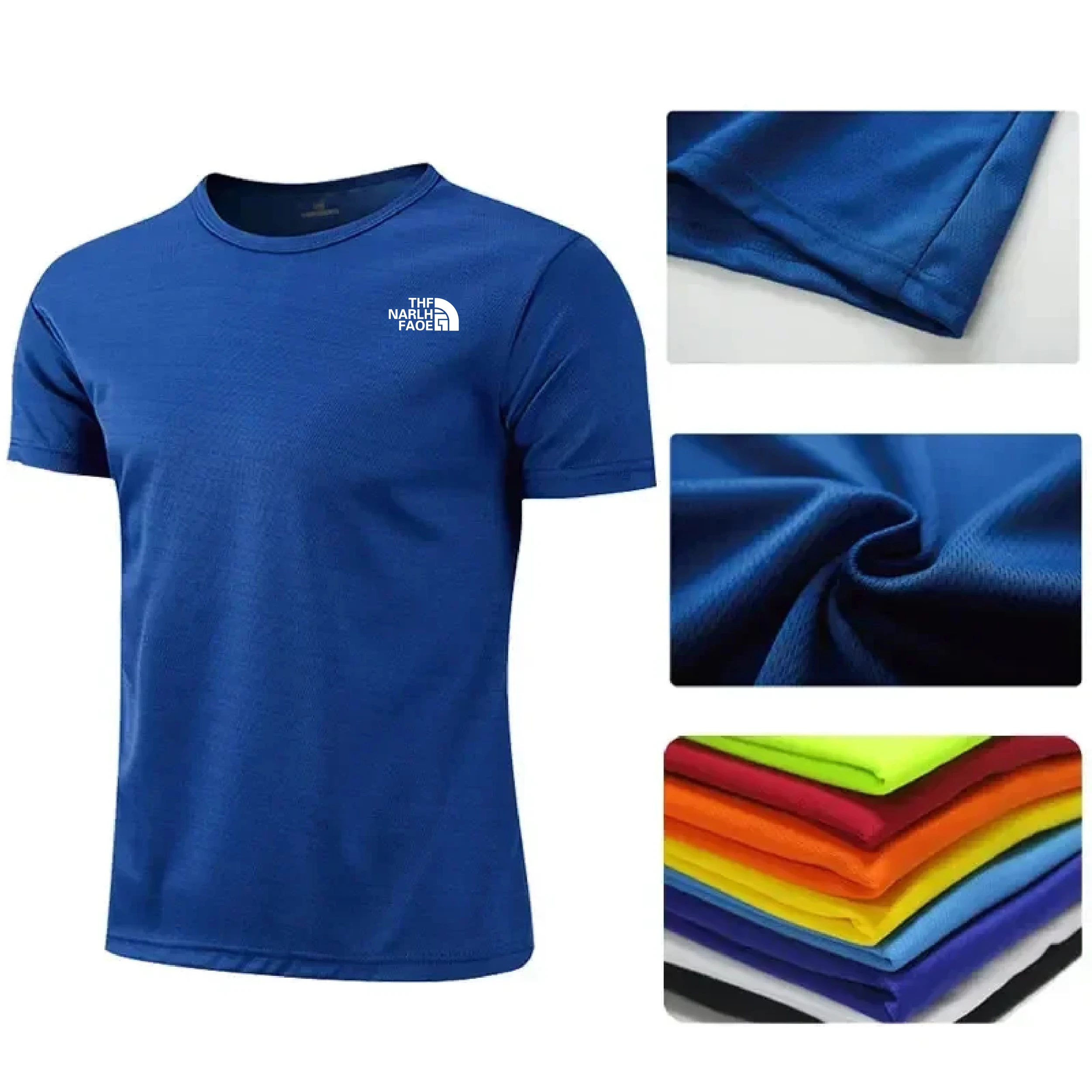 

Мужская быстросохнущая футболка с коротким рукавом для тренажерного зала, бега, тренировок, спорта, с круглым вырезом, влагоотводящая, легкая