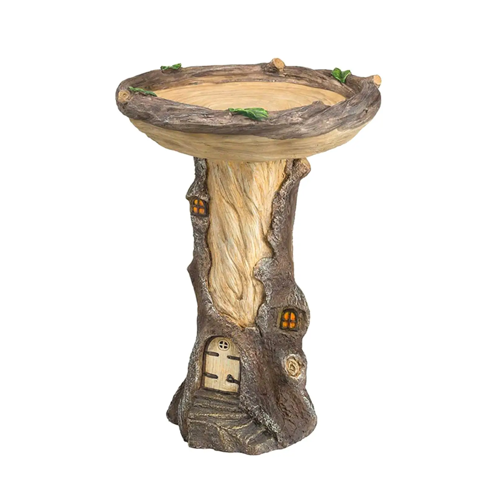 Bird Feeders Bird Bath Bowl Sculpture Gift for Garden Birds Food Dispenser Lightweight Home Crafts Landscape DIY Multifunctional