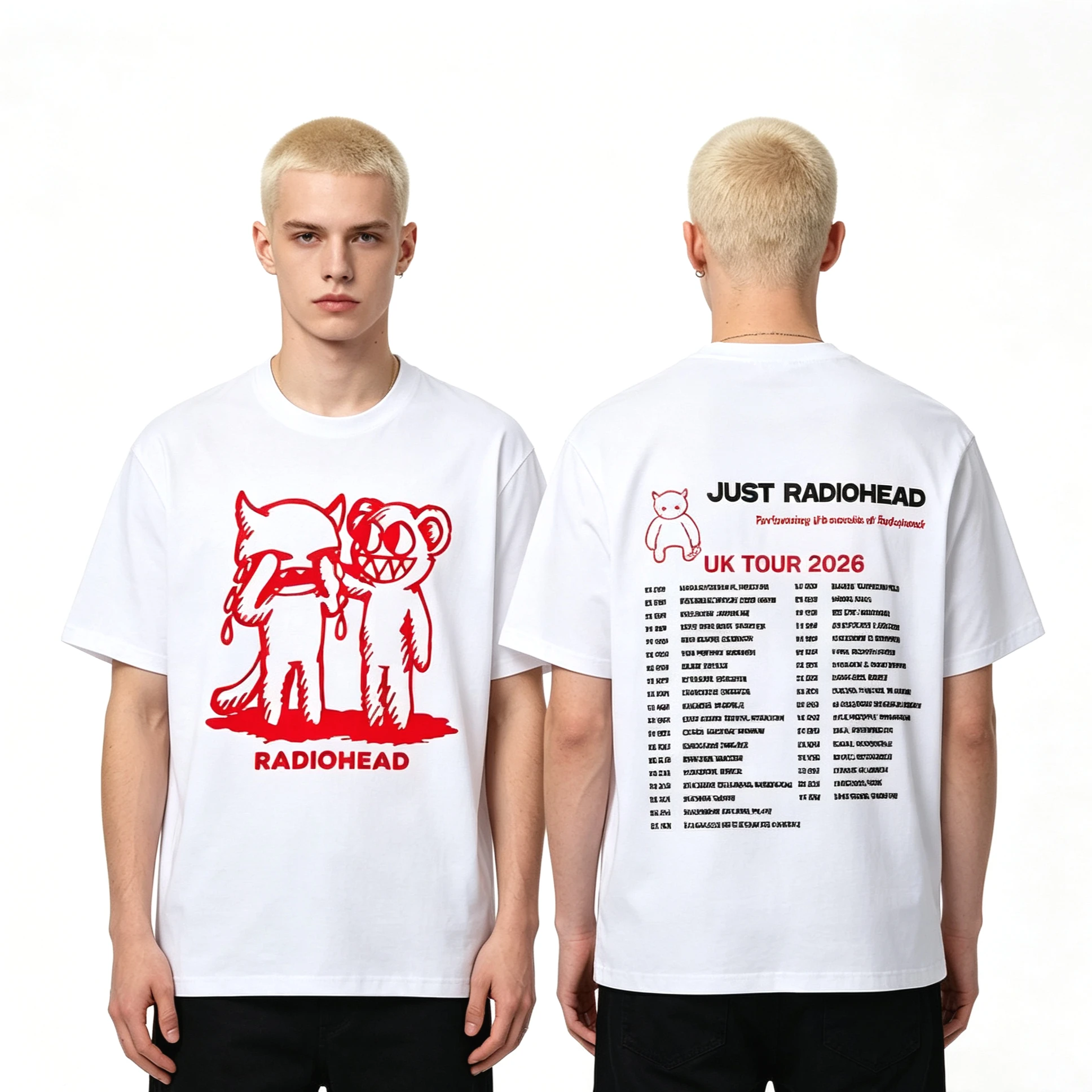 Summer Hot Sale Rock Band Radiohead Tour 2026 Merch T Shirt Men Women Fashion Gothic Retro Casual Short Sleeve Casual Clothing