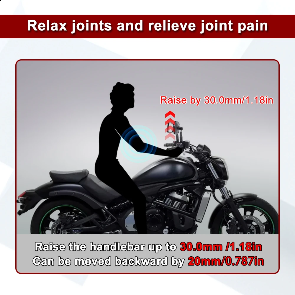 Motorcycle Handlebar Riser Height 30mm with 25mm offset For Tiger 900/ GT Tiger 800/ XC Explorer 1200 XRX 850 Sport For Triumph view 6