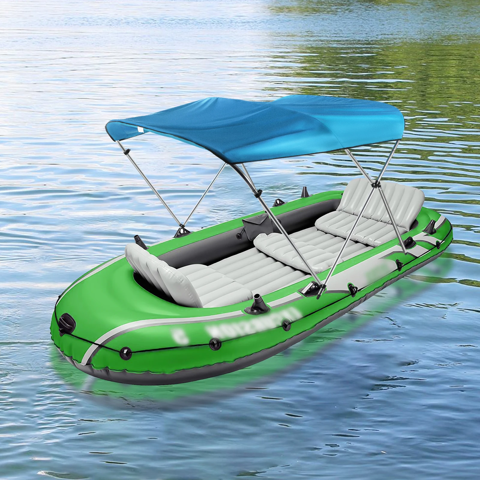 Top for Boats 3 Bow Top Boat Cover Includes Mounting Hardwares with Aluminum Alloy Frame Durable Blue