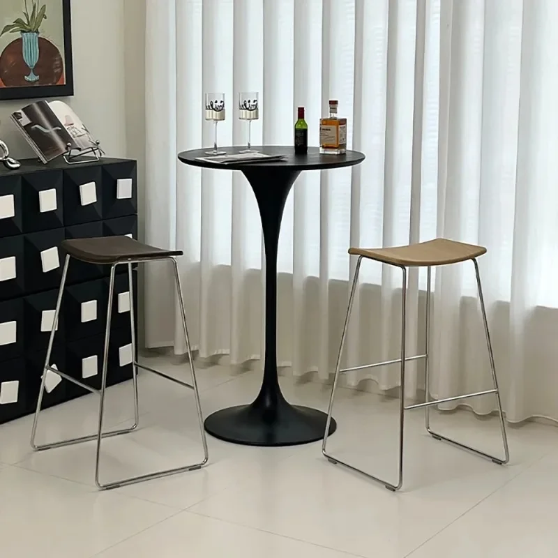 

Набор из 2-х минималистичных барных стульев, современный скандинавский удобный барный стул для гостиной, модный кухонный табурет для бара, мебель для дома