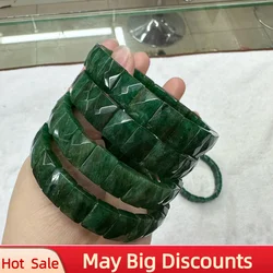 New Natural African Jade Stone Beads Christmas Bracelet Natural Gemstone Bangle Charming Jewelry For Woman For Gift Wholesale !