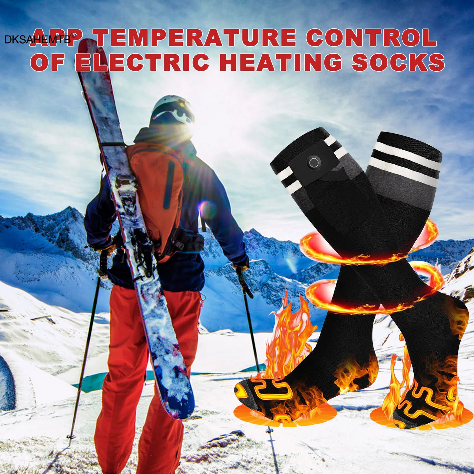 Skiing Warm Heated Socks App Temperature Controlled Outdoor Cycling Socks For Men And Women Winter Outdoor Leg Warmth Equipment