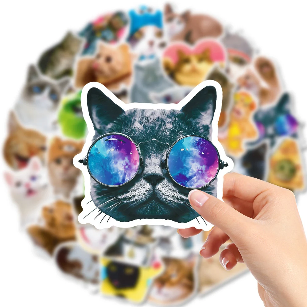 10/30/50pcs Funny Cat Meme Stickers for DIY Decor Stationery Suitcase Water Bottle Phone Laptop Scrapbooking Cute Decals Toys