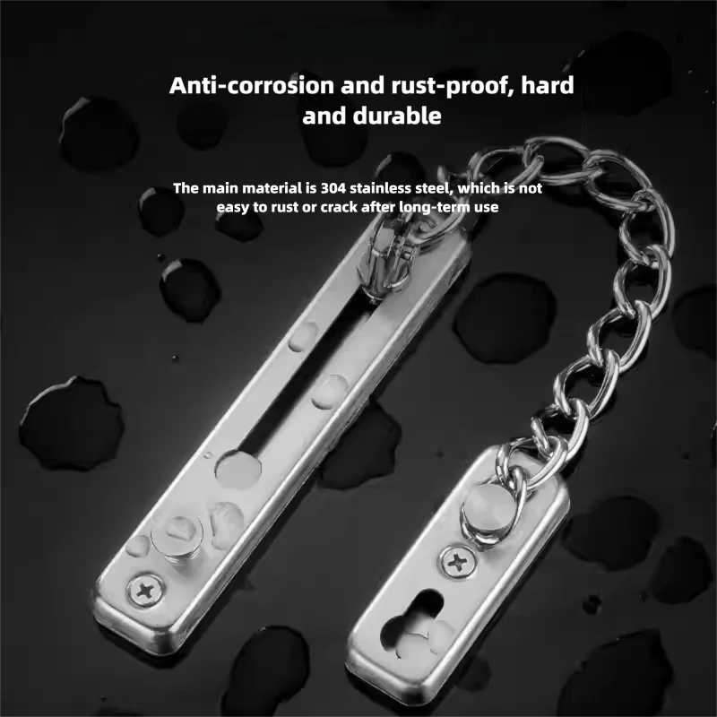 

Hotel & Home Stainless Steel Anti-Lock Door Chain, Anti-theft Chain, Security Protection Home Door Lock, Multi-color Optional