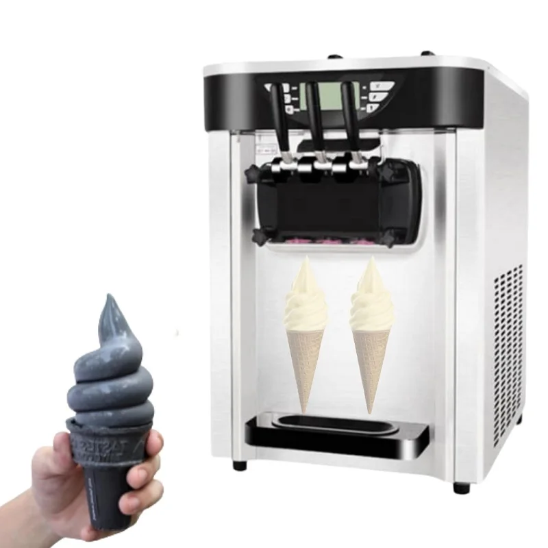 صانع الآيس كريم التجاري الاحترافي أفضل آلة صنع الآيس كريم سطح الطاولة آلة الآيس كريم الناعمة آلة الزبادي