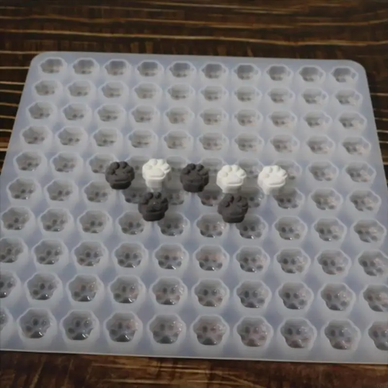 수제 미니 왁스 도장 스탬프 실리콘 몰드, DIY 고양이 발 모양 공예 접착 왁싱 카드 봉투 금형 제작 도구 공급