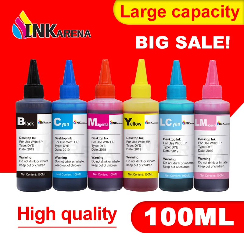 600ml T0481 DYE INK For Epson Stylus Photo R200 R220 R300 R320 Printers Bulk ink and Refill Ink for T0481 CISS System