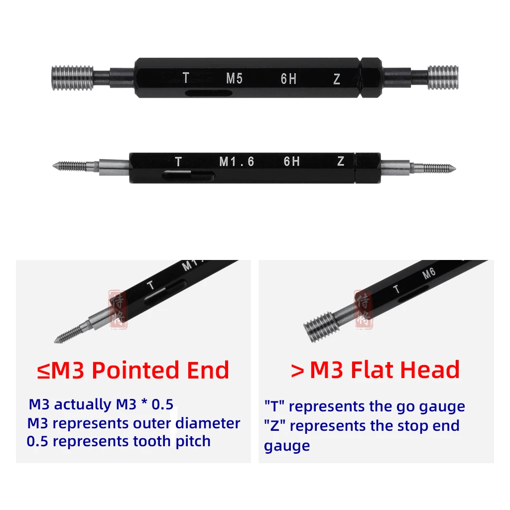National Standard Metric Thread Plug Gauge Spiral Point Taps Tools Quality Inspection 6H Accuracy Customizable